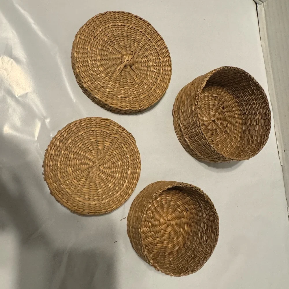 Woven Nesting Storage Baskets with Lids